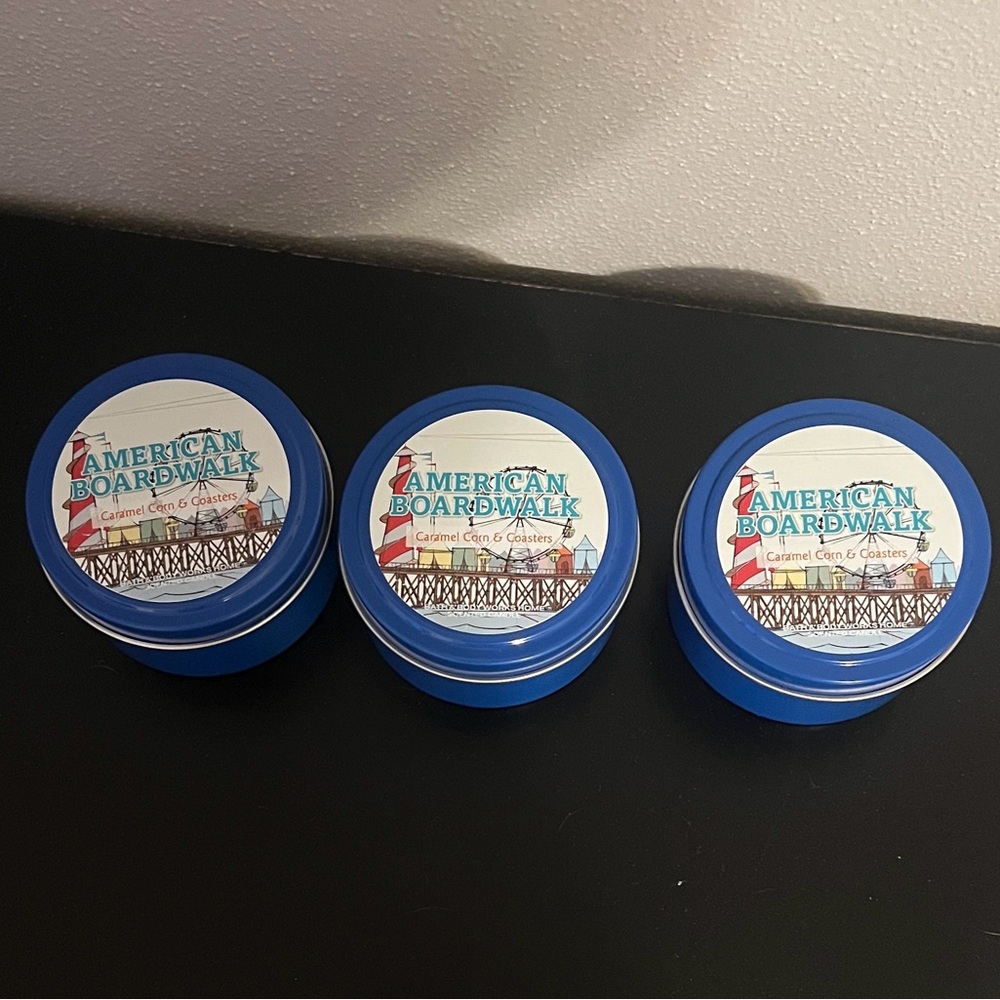 Bath & Body Works American Boardwalk candle tin set of 3 NWT